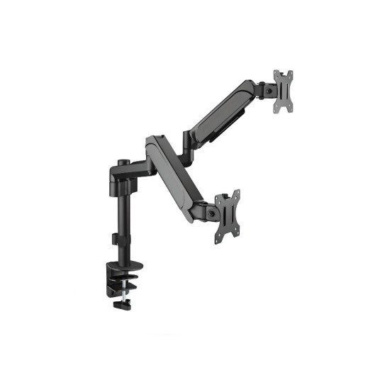 Uchwyt na 2 monitory sprężynowy czarny SolidHand AS02