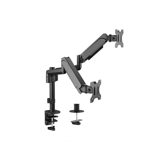 Uchwyt na 2 monitory sprężynowy czarny SolidHand AS02