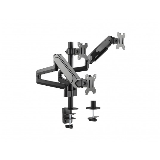 Uchwyt na 3 monitory sprężynowy czarny SolidHand AS03 -zdjęcie numer 1