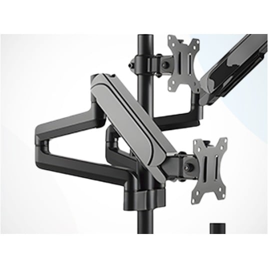 Uchwyt na 3 monitory sprężynowy czarny SolidHand AS03