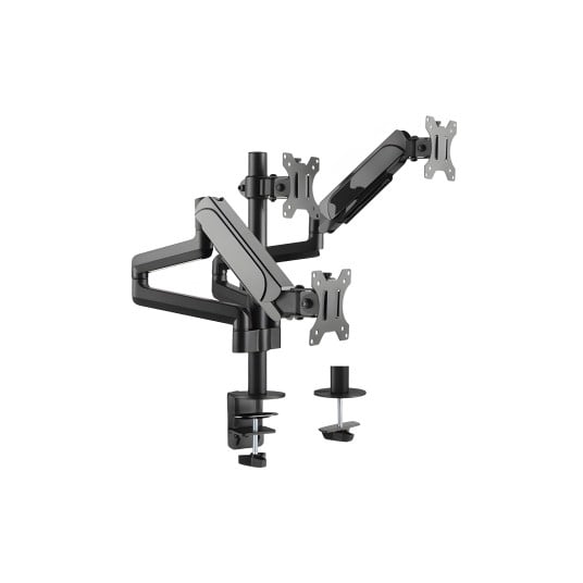 Uchwyt na 3 monitory sprężynowy czarny SolidHand AS03