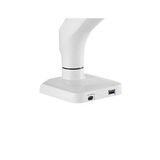 Uchwyt na monitor sprężynowy czarno-pomarańczowy port USB SolidHand ES01U
