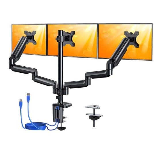 Uchwyt na trzy monitory ze sprężyną gazową SolidHand SG03